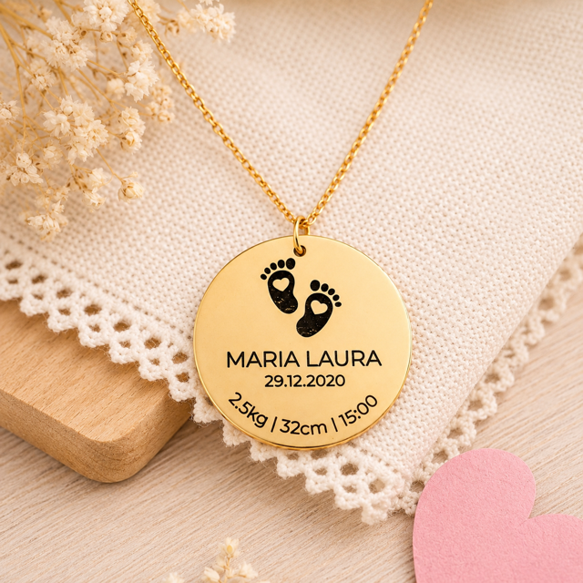 Collar Personalizado Circular Dorado
