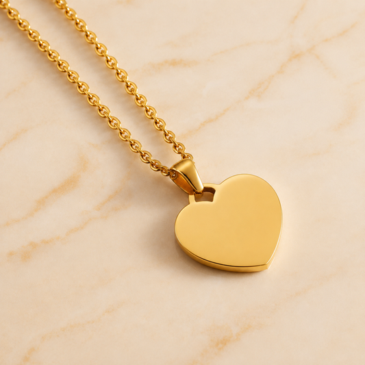 Collar Personalizado Corazón Dorado