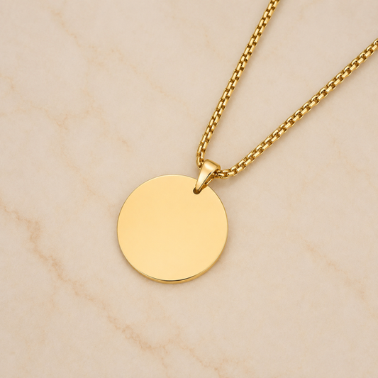 Collar Personalizado Circular Dorado