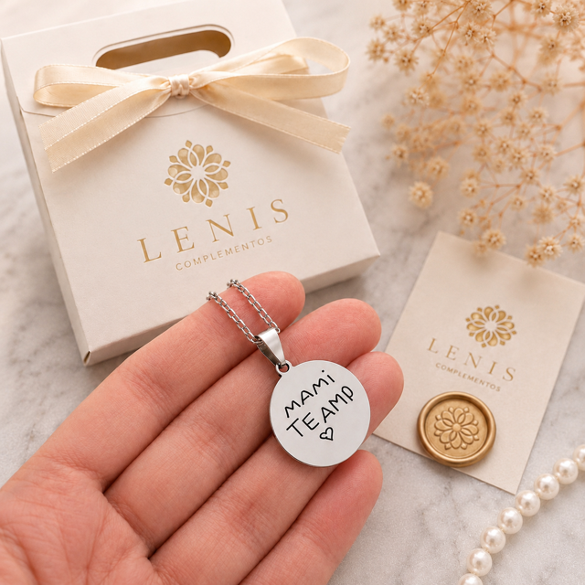 Collar Personalizado Circular Plateado