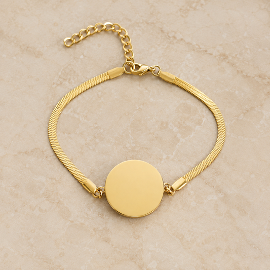 Pulsera Personalizada Circulo Dorado