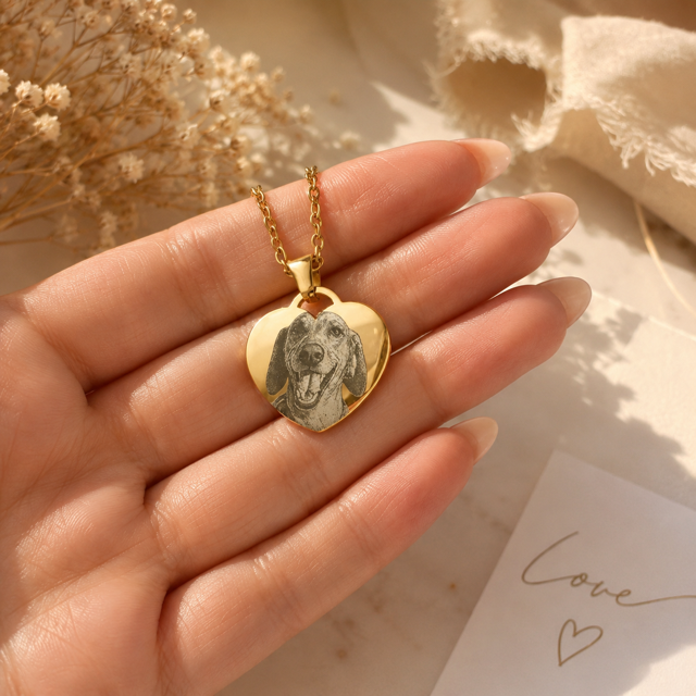 Collar Personalizado Corazón Dorado