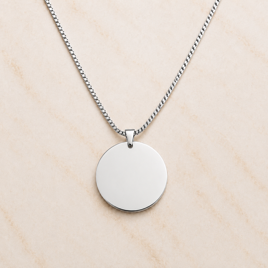 Collar Personalizado Circular Plateado