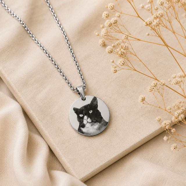 Collar Personalizado Circular Plateado