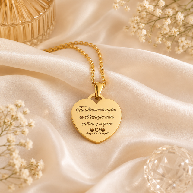 Collar Personalizado Corazón Dorado